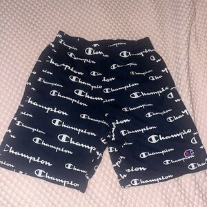 Champion Black Logo Shorts